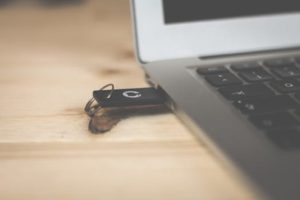 Laptop with pen drive 