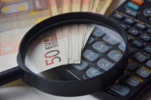 Calculator and money 