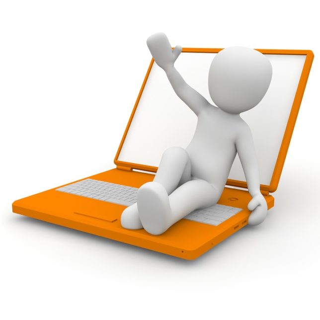 Man sitting on laptop